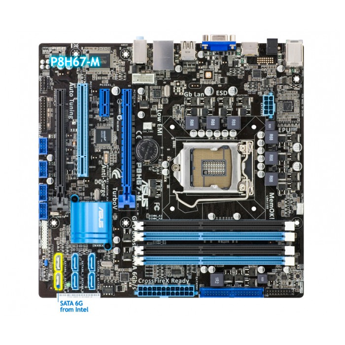 картинка Материнская плата Asus P8H67-M Rev 3.0 от магазина КомпьютерЦентр