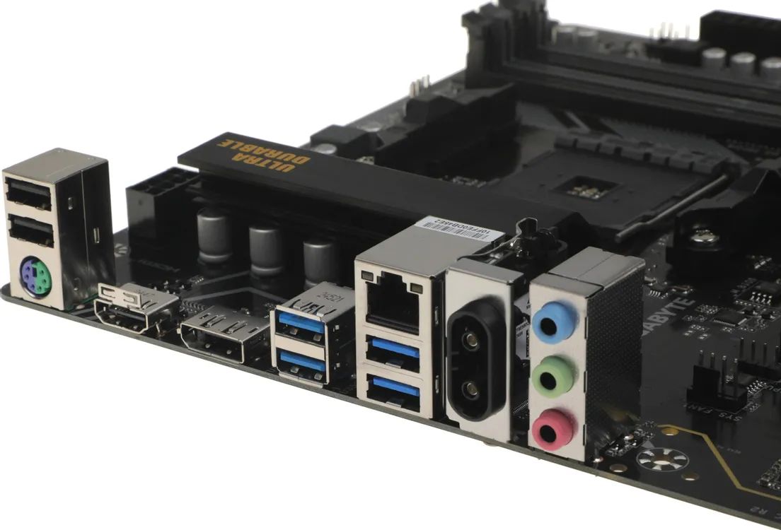 картинка Материнская плата Gigabyte B550M DS3H AC R2, AM4, AMD B550, 4xDDR4, 4xSATA, 2xM.2, 2xPCIe x16, DisplayPort, HDMI, 1xGb LAN, 6xUSB, 3x3.5 мм, 7.1, microATX от магазина КомпьютерЦентр