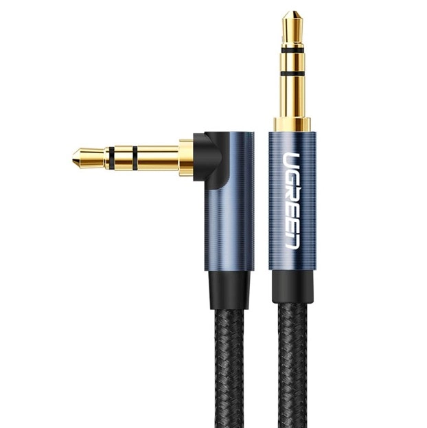 картинка Кабель Ugreen AV112 Jack(m) 3.5mm - Jack(m) 3.5, 0,5m Позолоченные контакты с оплеткой (60178) от магазина КомпьютерЦентр