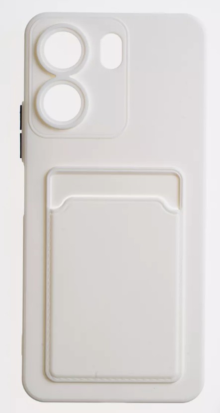 картинка Чехол на Xiaomi Redmi 13C Poco C65 Soft Touch с кардхолдером, белый от магазина КомпьютерЦентр
