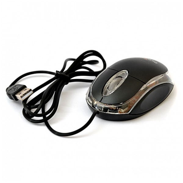 картинка Мышка DeTech DE-3006 Shiny Black от магазина КомпьютерЦентр