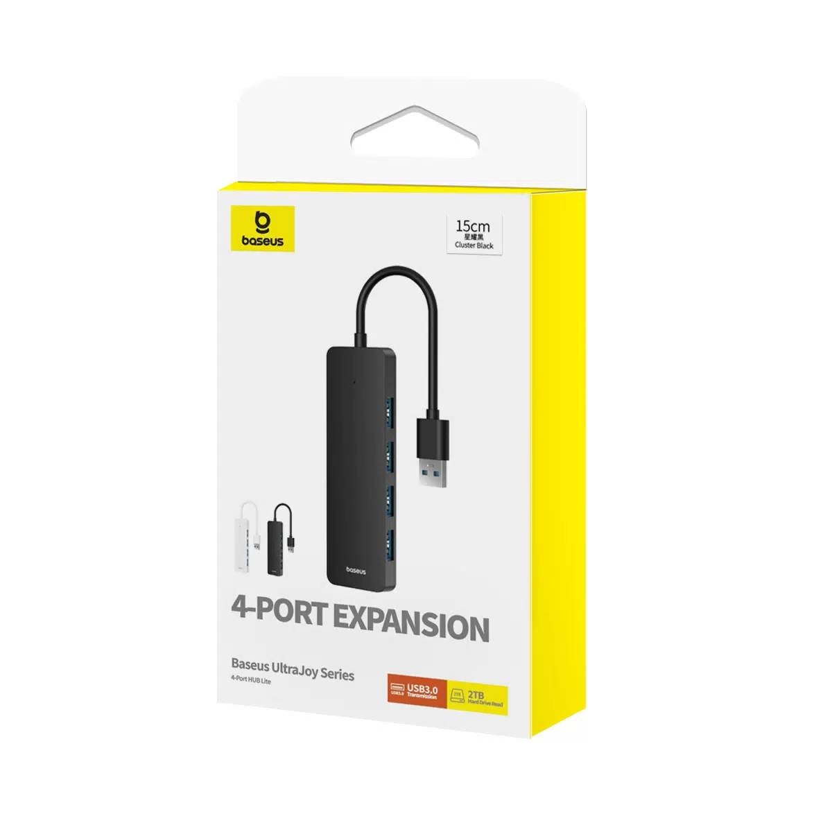 картинка HUB 4-Port Baseus UltraJoy Series HUB Lite, черный (B0005280B111-00) от магазина КомпьютерЦентр