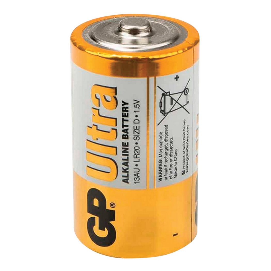 картинка Батарейка GP Ultra Alkaline (GP 13AU-CR2) 13AU LR20, 2 шт D (2 шт. в уп-ке) (GP13AU-CR2ULTRA) от магазина КомпьютерЦентр