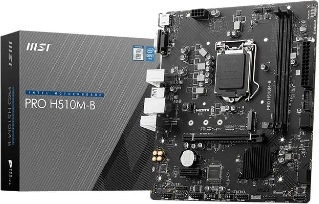 картинка Материнская плата MSI PRO H510M-B S1200; Intel H470; 2xDDR4 от магазина КомпьютерЦентр