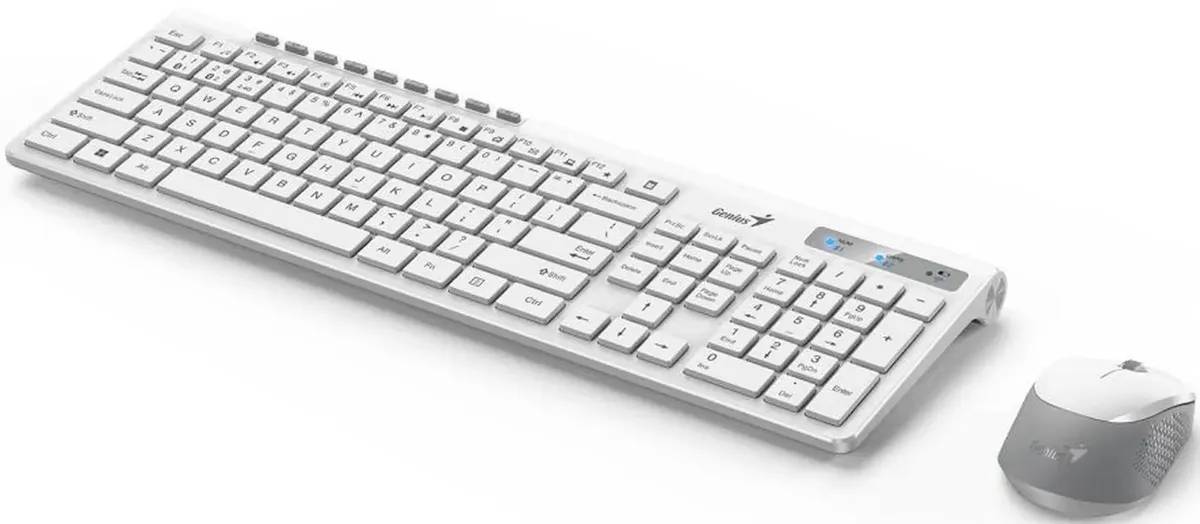 картинка Комплект беспроводной Genius SlimStar 8230 White (31340015402) от магазина КомпьютерЦентр