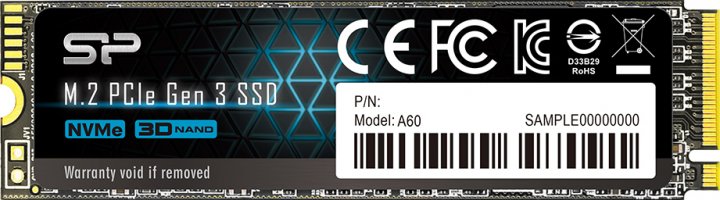 картинка SSD накопитель 512 Гб SiliconPower M.2 2280 PCI-E x4 (SP512GBP34A60M28) от магазина КомпьютерЦентр