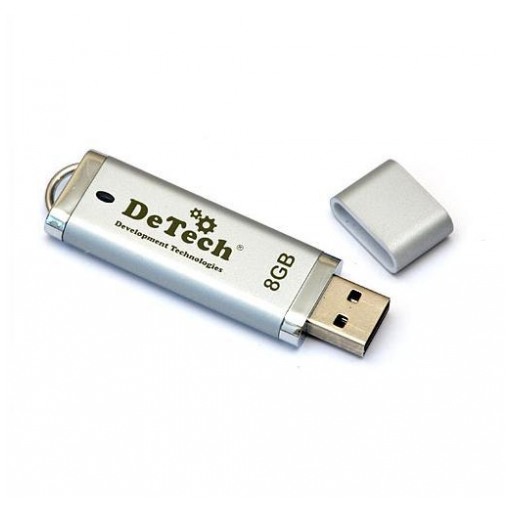 картинка Флешка USB DeTech 8Gb DeTech Thin Silver от магазина КомпьютерЦентр