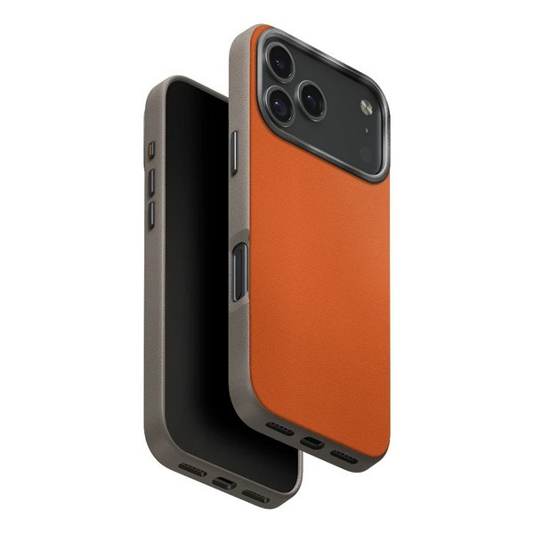 картинка Чехол Uniq LYDEN DS MAGCLICK CHARGING (MagSafe) для iPhone 17 Pro Max 6.9'' FLAME ORANGE/ FLINT GREY от магазина КомпьютерЦентр