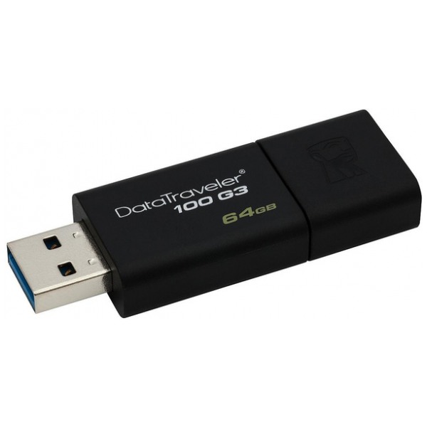 картинка Флешка USB Kingston 64Gb DataTraveler100 G3 (DT100G3/64GB) от магазина КомпьютерЦентр