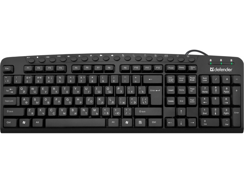 картинка Клавиатура Defender Element HB-470 USB Black (45470) от магазина КомпьютерЦентр