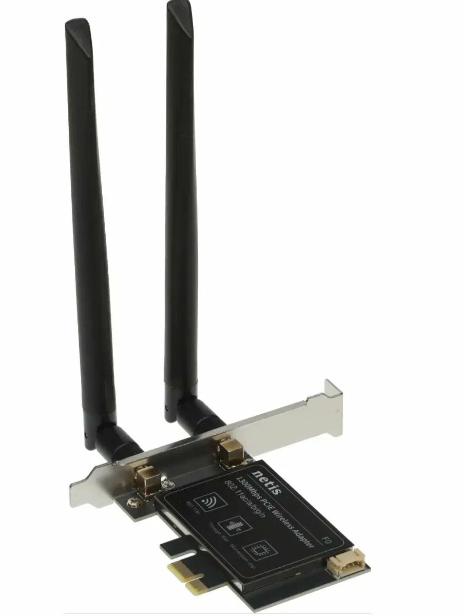 картинка Адаптер Wi-Fi Netis F0 AC1300, PCI Express (ант.внеш.съем) 2ант. от магазина КомпьютерЦентр