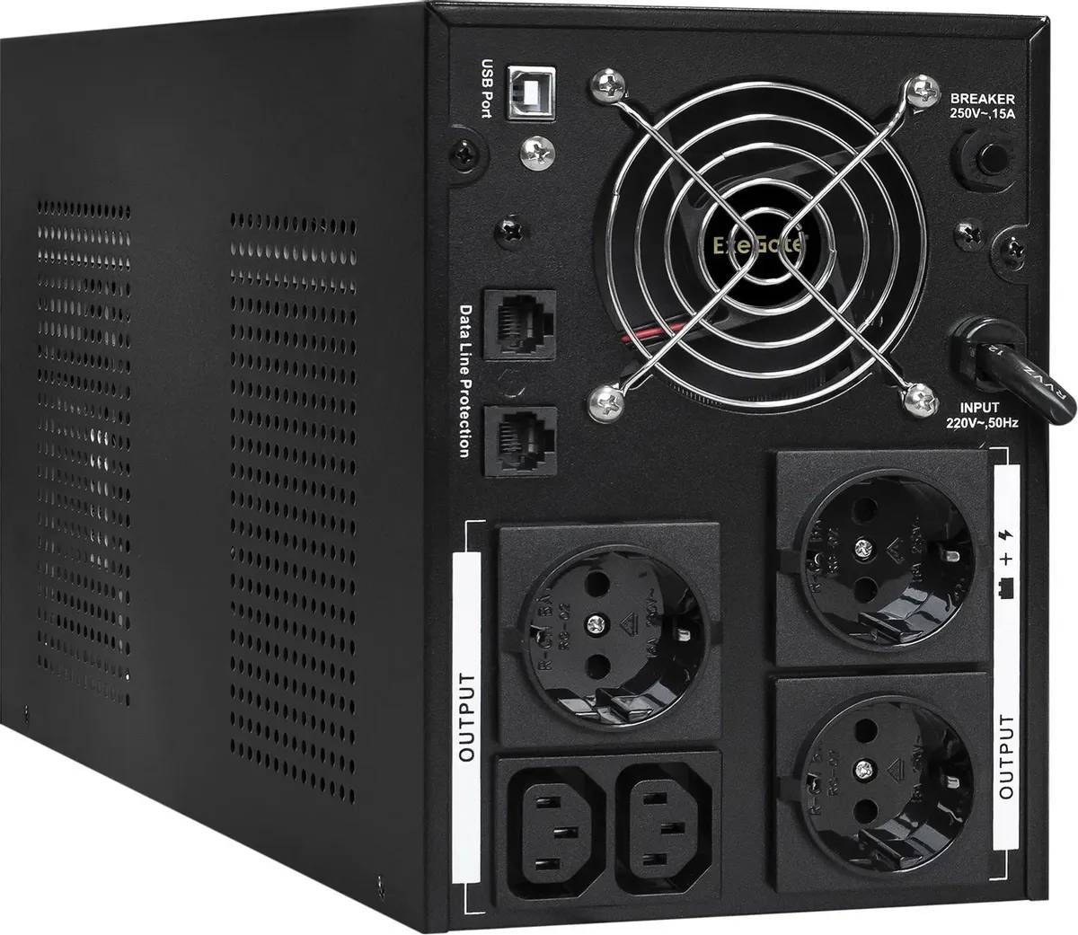 картинка ИБП ExeGate SpecialPro UNB-3000.LED.AVR.3SH.2C13.RJ.USB (EX292614RUS) 3000VA/ 1800W, Black от магазина КомпьютерЦентр