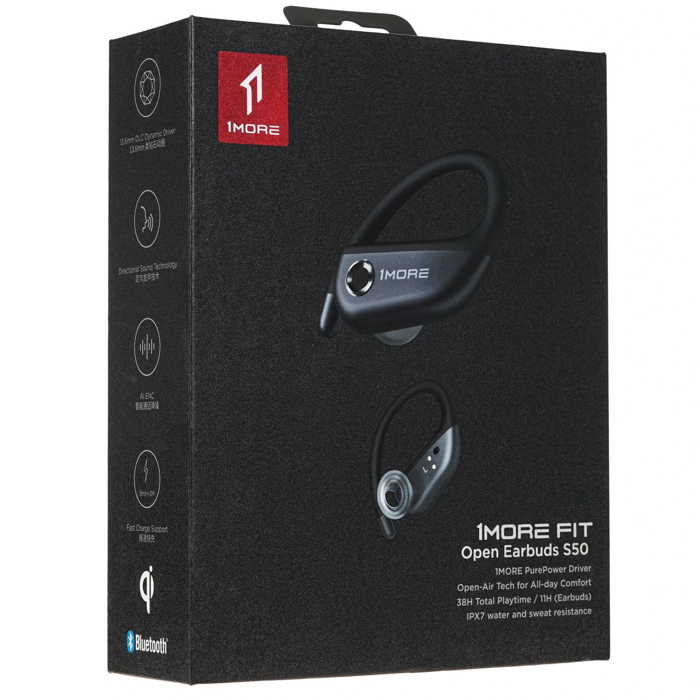 картинка Наушники Bluetooth 1More Fit SE Open Earbuds S50 (EF906) Grey от магазина КомпьютерЦентр