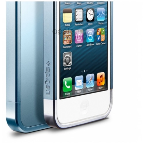 картинка Чехол SGP Case Linear Metal Series Metal Blue for iPhone 5 (SGP10039) от магазина КомпьютерЦентр