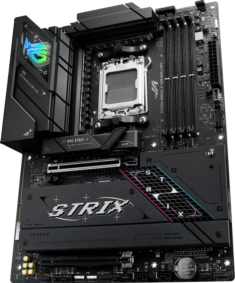 картинка Материнская плата ASUS ROG STRIX B850-F GAMING WIFI, AM5, ATX от магазина КомпьютерЦентр
