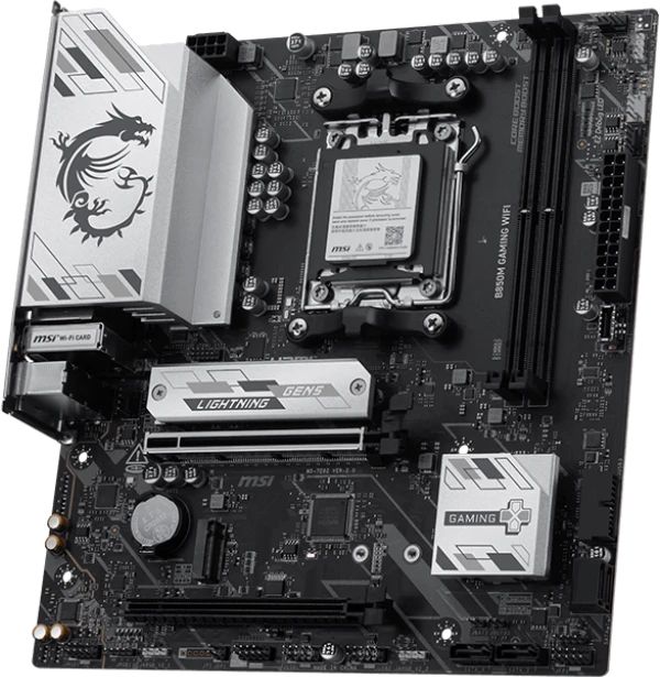 картинка Материнская плата MSI B850M GAMING WIFI, AM5, AMD B850, 2xDDR5, mATX от магазина КомпьютерЦентр