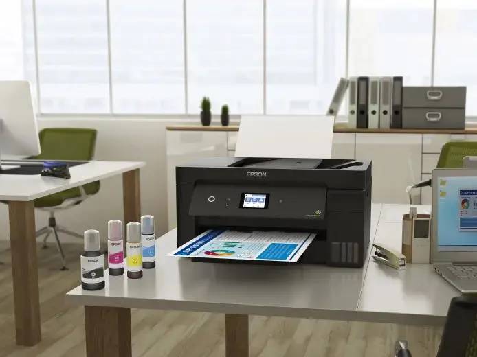 картинка МФУ струйное Epson L14150 A3, Duplex Net WiFi (C11CH96403/ 96502/  96505/ 96503) Black от магазина КомпьютерЦентр