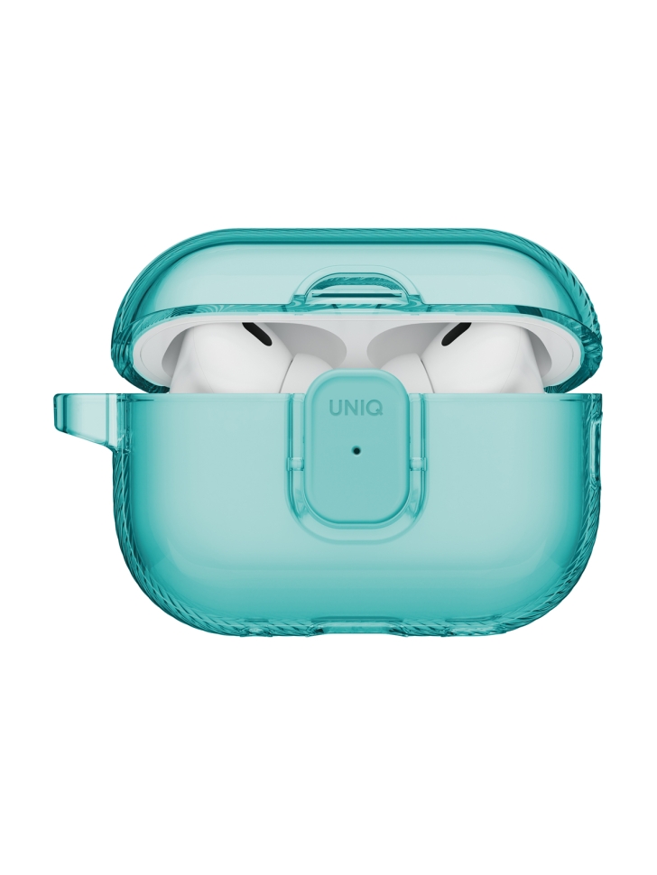 картинка Чехол Uniq Glase PRO TPU Lock Glossy Teal для AirPods Pro 3, зеленый от магазина КомпьютерЦентр