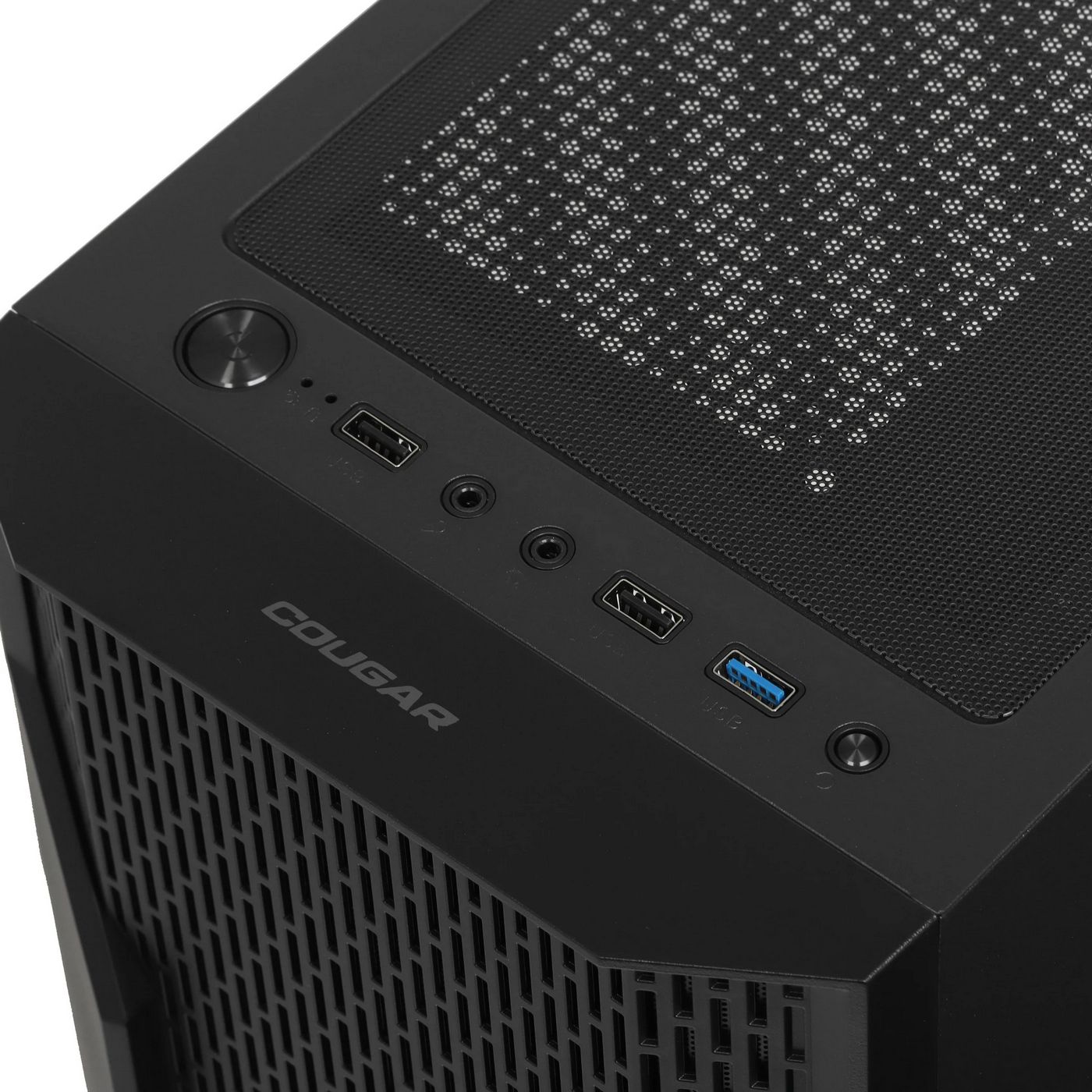 картинка Корпус Cougar Mid Tower MX110 RGB Black, USB 3.0x2, TG, 4xARGB fan, no PSU от магазина КомпьютерЦентр