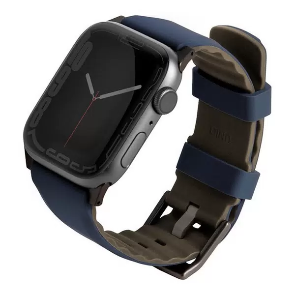 картинка Ремень силиконовый Uniq LINUS для Apple Watch 49/ 45/ 44/ 42, цвет синий (45MM-LINUSBLU) от магазина КомпьютерЦентр