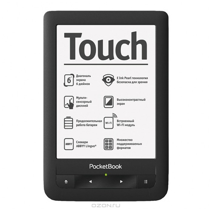 картинка Электронная книга PocketBook Touch 622 Black (PB622-E-UA) от магазина КомпьютерЦентр