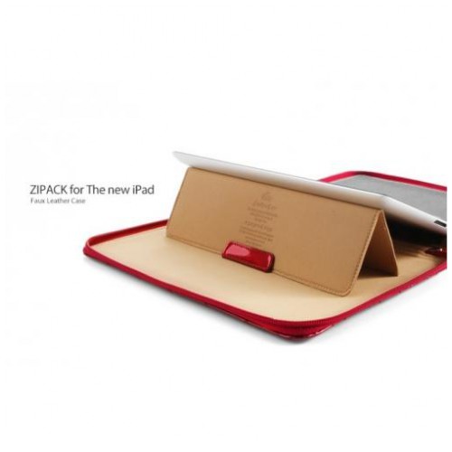 картинка Чехол SGP Leather Case Zipack Series Enamel Red for iPad2/New iPad (SGP08849) от магазина КомпьютерЦентр