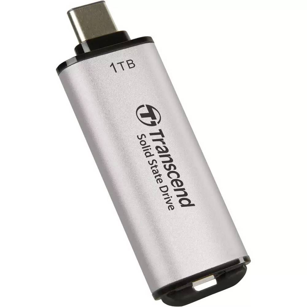 картинка SSD внешний 1Tb Transcend ESD300S USB Type-C Silver (TS1TESD300S) от магазина КомпьютерЦентр
