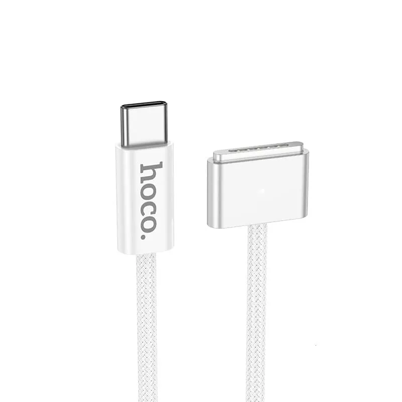 картинка Кабель для зарядки MacBook HOCO X103 Type-C to Mag3 140W 2м магнитный белый от магазина КомпьютерЦентр