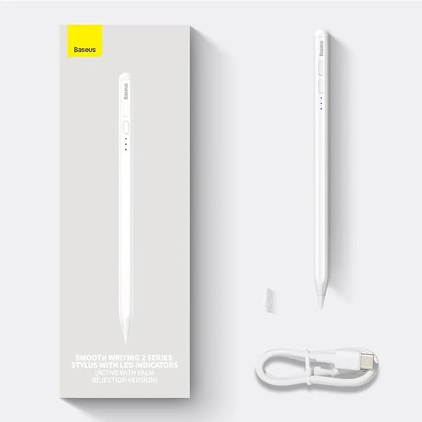 картинка Стилус Baseus Smooth Writing 2 Series Stylus with LED Indicators (Active version) - White от магазина КомпьютерЦентр