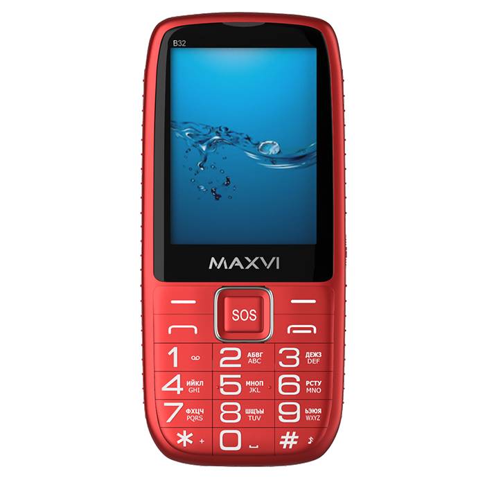 картинка Телефон мобильный Maxvi B32 Red 3.2'' от магазина КомпьютерЦентр