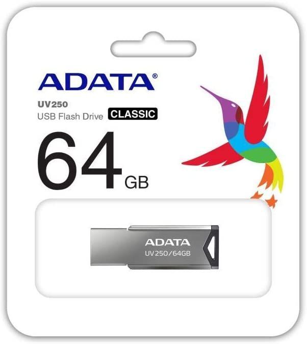 картинка USB накопитель 64Gb A-Data UV250 Silver (AUV250-64G-RBK) от магазина КомпьютерЦентр
