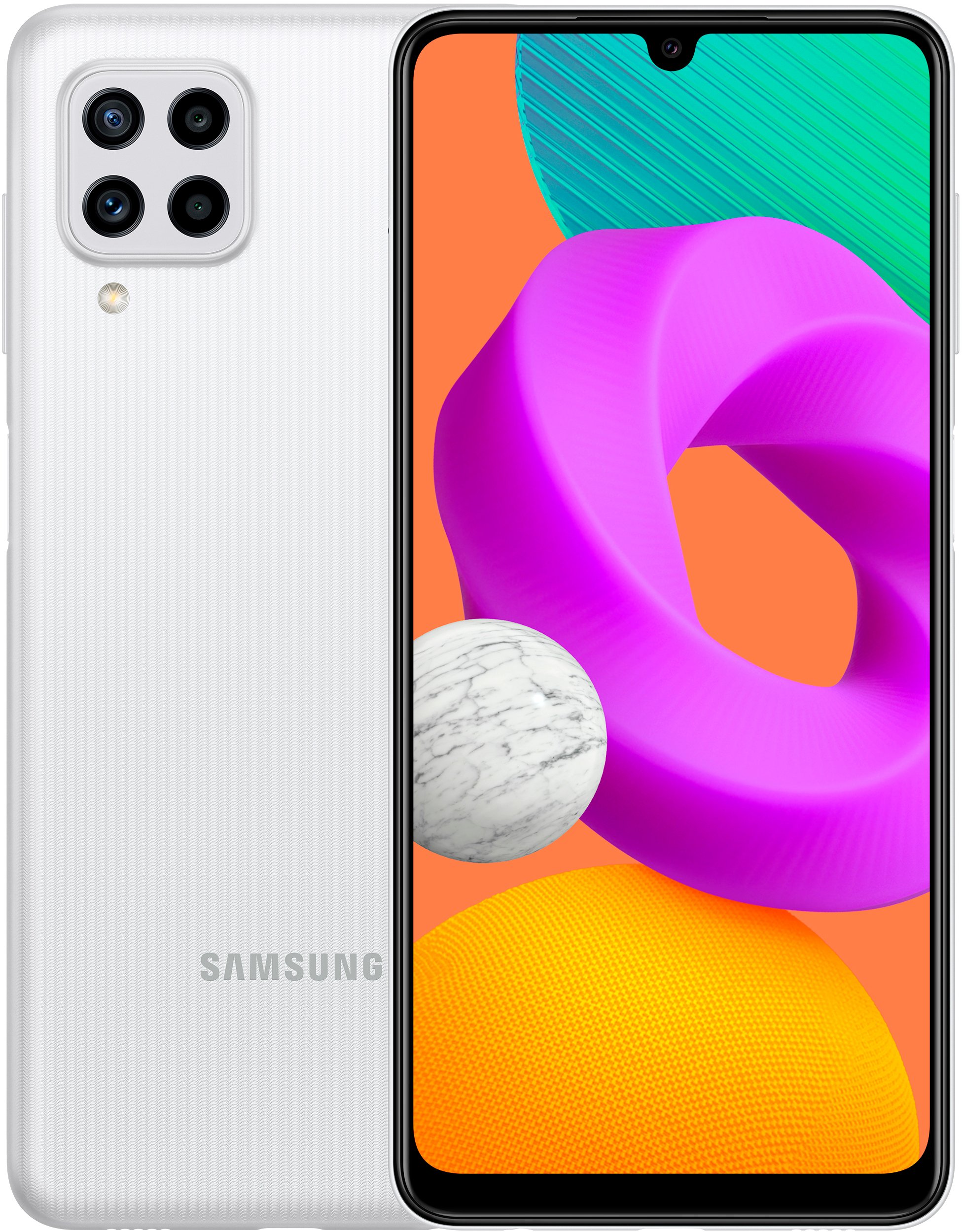 картинка Смартфон Samsung Galaxy M22 SM-M225F 128Gb White (SM-M225FZWGSER) от магазина КомпьютерЦентр