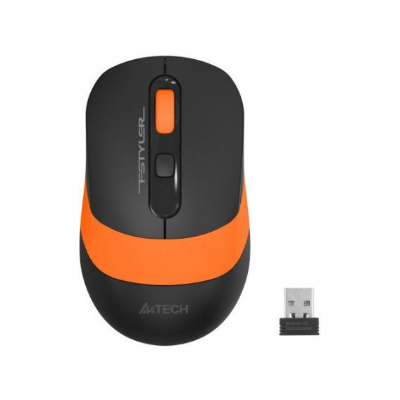 картинка Мышка A4tech Fstyler FG10S; Wireless Black/ Orange от магазина КомпьютерЦентр
