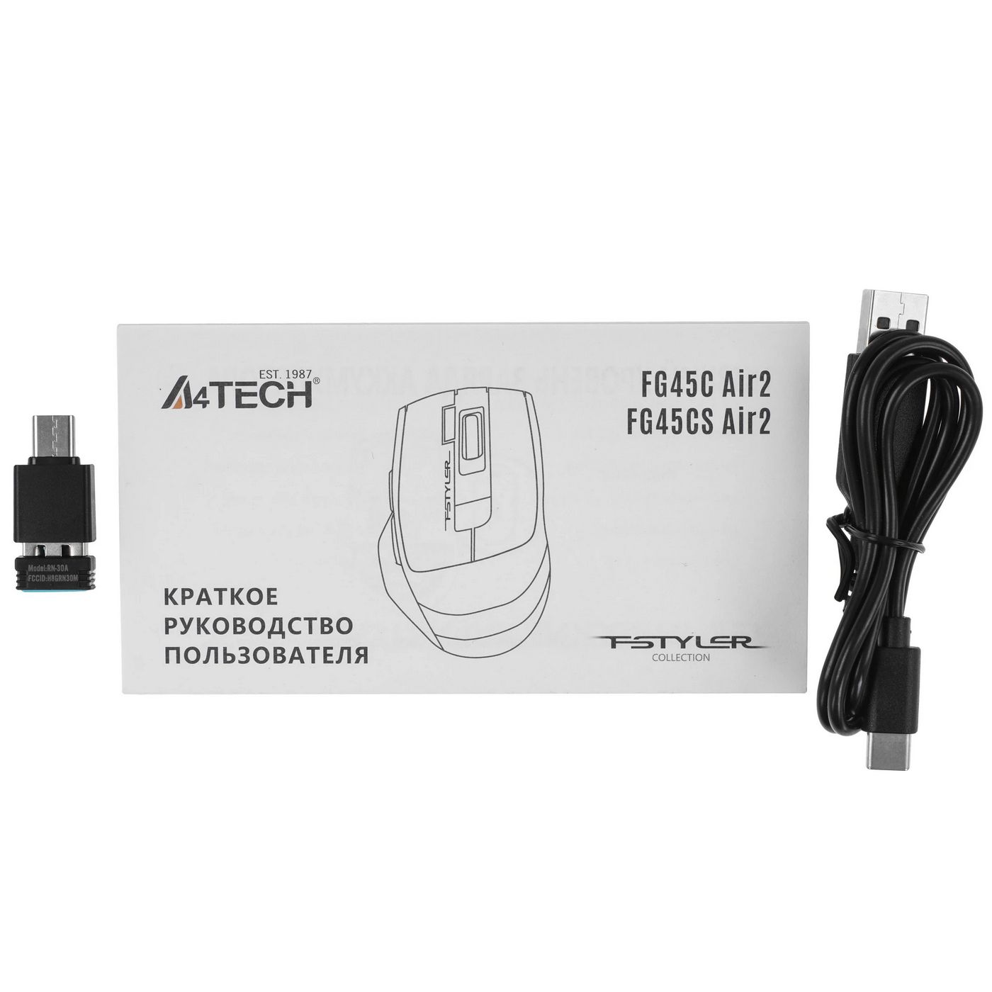картинка Мышка A4tech Fstyler FG45CS Air2 голубой/ белый оптич., silent, FG45CS AIR USB (ICY BLUE) от магазина КомпьютерЦентр