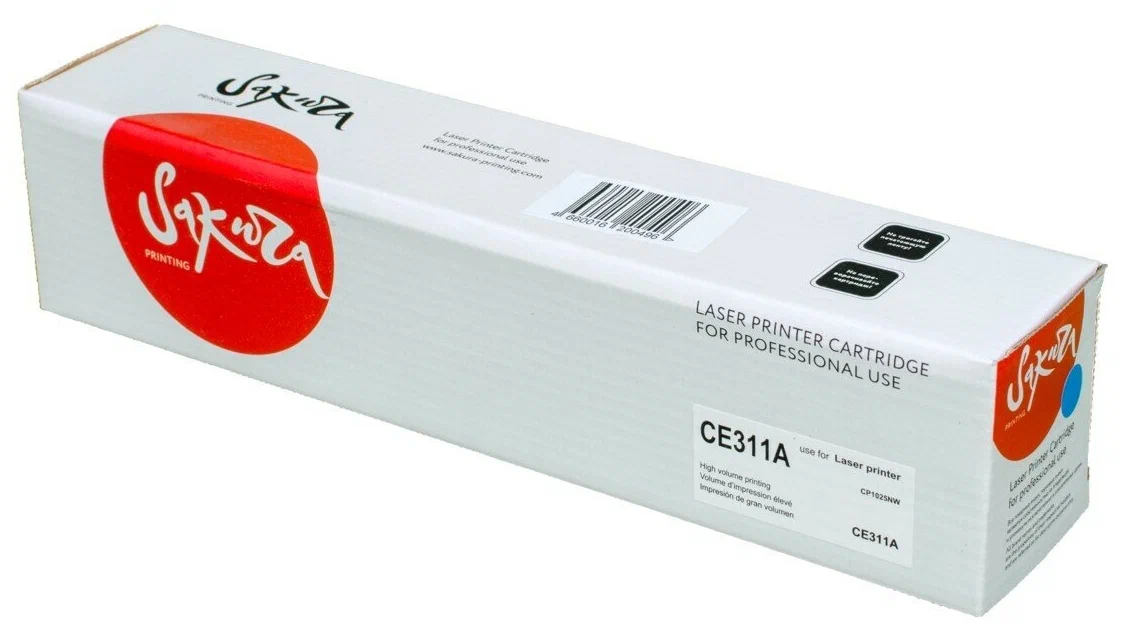 картинка Картридж SAKURA CE311A для HP LaserJet Pro CP1025/ CP1025NW, синий (SACE311A) от магазина КомпьютерЦентр