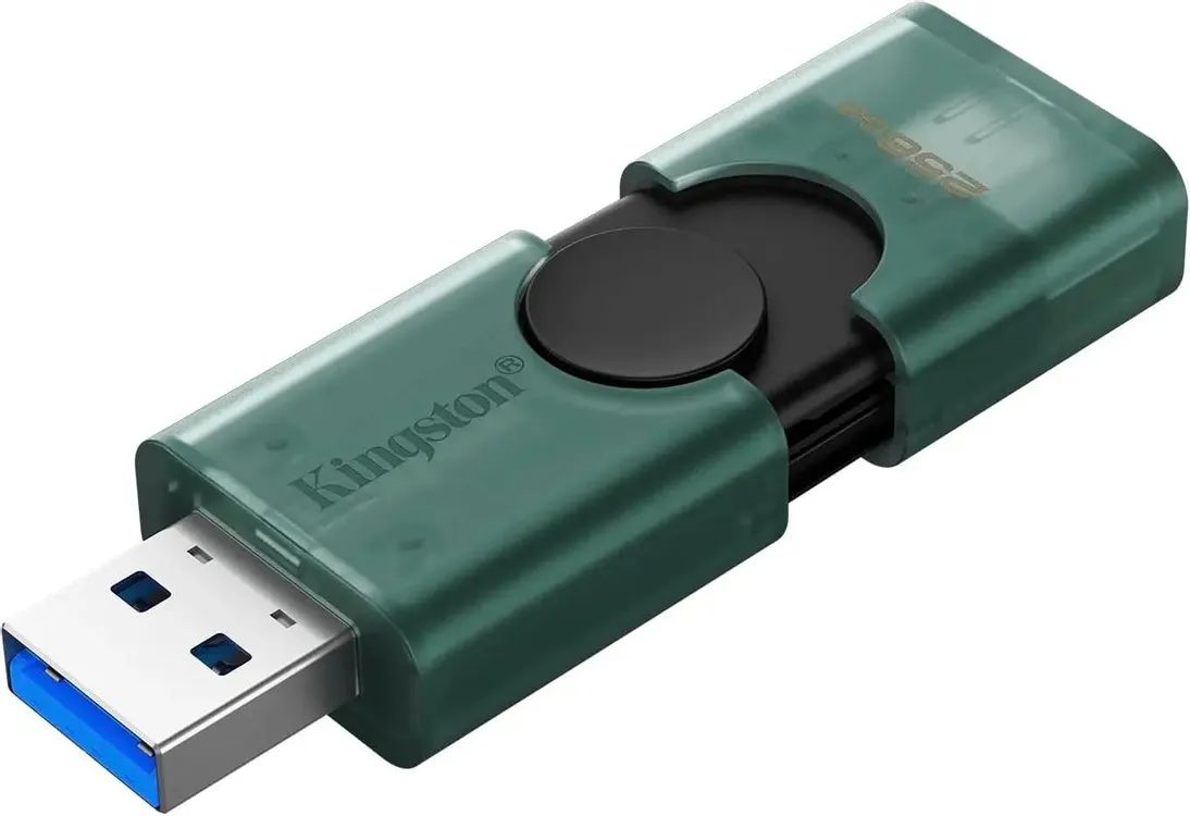 картинка USB3.0 накопитель 256Gb Kingston DataTraveler Duo G2 (DTDEG2/ 256GB) USB3.0 зеленый/ черный от магазина КомпьютерЦентр