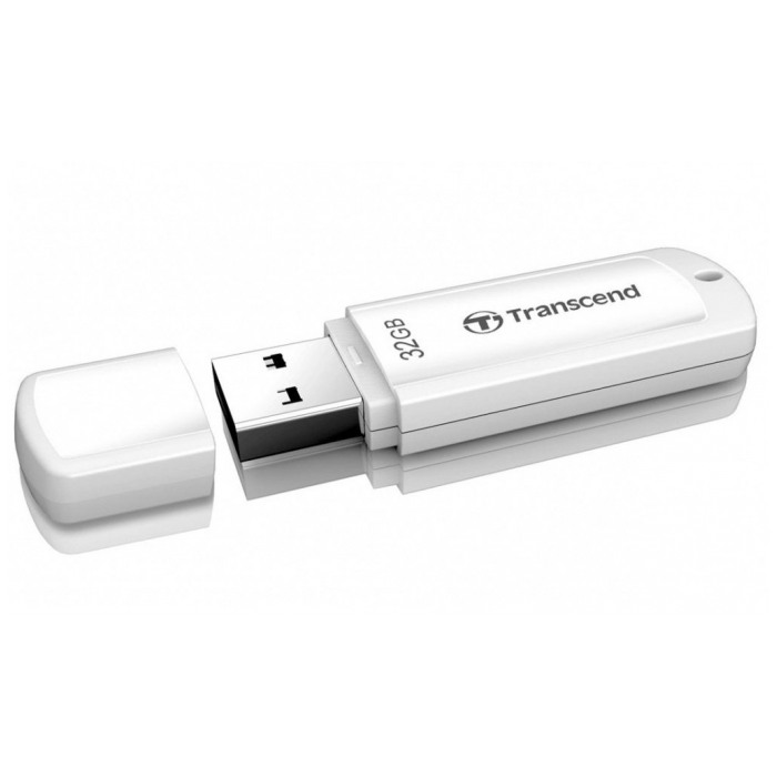 картинка Флешка USB Transcend 32Gb JetFlash 370 White (TS32GJF370) от магазина КомпьютерЦентр