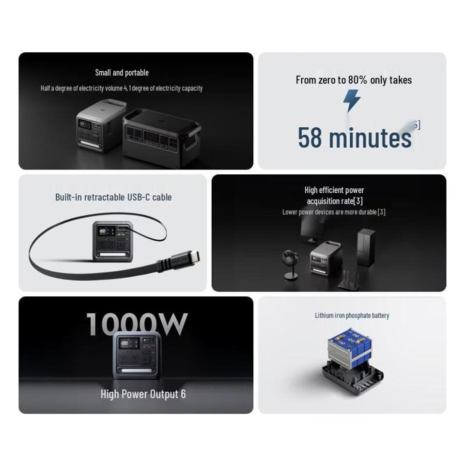 картинка Портативная электростанция DJI Power 1000 mini (1000Вт/  1008Втч) от магазина КомпьютерЦентр