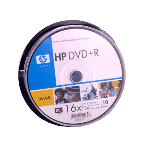 картинка Диски HP DVD+R 4,7GB 16x Cake 10 pcs от магазина КомпьютерЦентр
