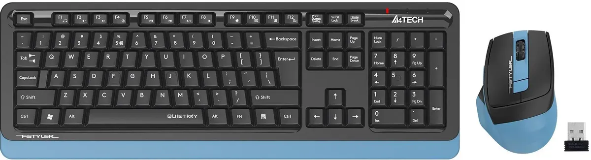 картинка Комплект A4tech Fstyler FGS1035Q; Wireless Multimedia Black/ Blue (FGS1035Q NAVY BLUE) от магазина КомпьютерЦентр