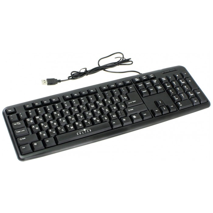 картинка Клавиатура Oklick 180V2 Black USB (180V2) от магазина КомпьютерЦентр