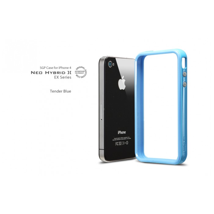 картинка Чехол SGP Case Neo Hybrid-2 EX Series Tender Blue for iPhone 4 (SGP07785) от магазина КомпьютерЦентр