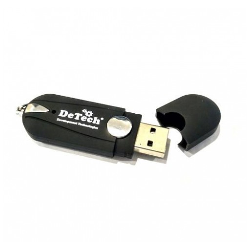 картинка Флешка USB DeTech 32Gb Rubber Black от магазина КомпьютерЦентр