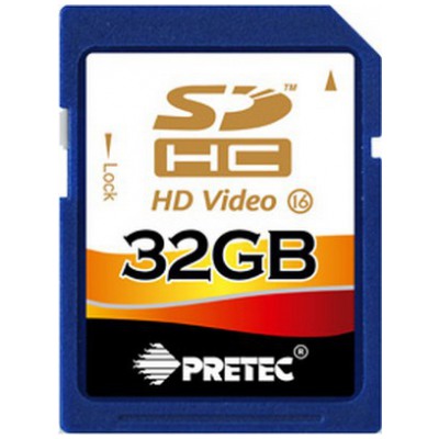 картинка Карта памяти Pretec 32Gb SDHC Class 16 Full HD Video от магазина КомпьютерЦентр