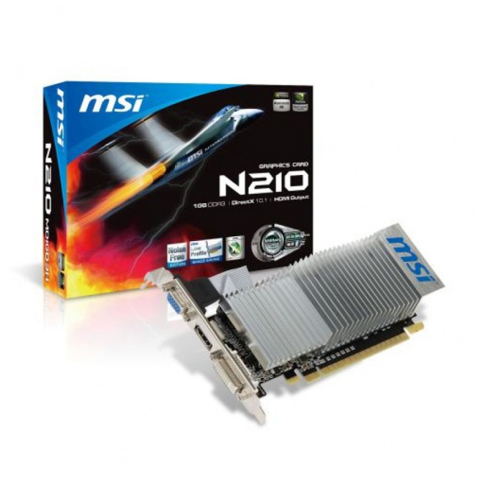картинка Видеокарта MSI GeForce 210 1Gb DDR3 (N210-MD1GD3H/LP) от магазина КомпьютерЦентр