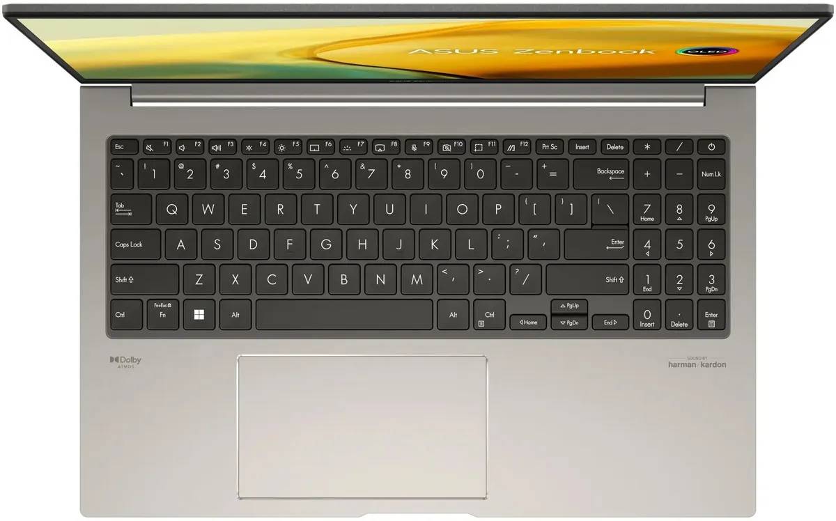картинка Ноутбук ASUS Zenbook 15 OLED (UM3504DA-MA197) 15.6'' (2880x1620) 120Гц OLED/  Ryzen5 7535U/  16ГБ/  SSD 512ГБ/  AMD Radeon 660M/  67 Вт*ч/  1.5 кг/  Grey от магазина КомпьютерЦентр