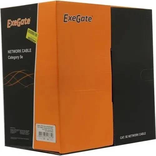 картинка Кабель UTP ExeGate (EX281819RUS) 4 пары кат.5e CCA, 24AWG, внешн., без троса, бухта 305м, черн., PE от магазина КомпьютерЦентр
