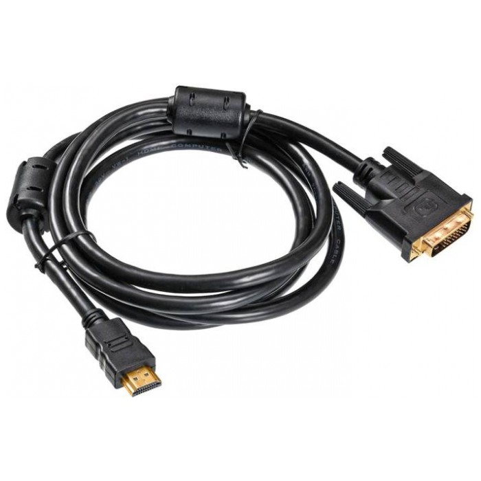 картинка Кабель Buro HDMI-DVI 1.8м fferrite  (HDMI-19M-DVI-D-1.8M) от магазина КомпьютерЦентр