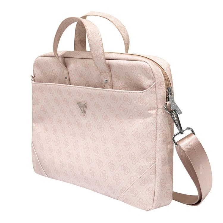 картинка Сумка Guess для ноутбуков 15''/ 16'' 4G Bag with Triangle metal logo Pink от магазина КомпьютерЦентр