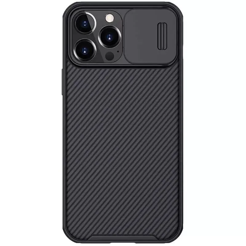 картинка Чехол-накладка Nillkin CamShield Pro Case защитной шторкой для iPhone 15 Pro Max, черный от магазина КомпьютерЦентр